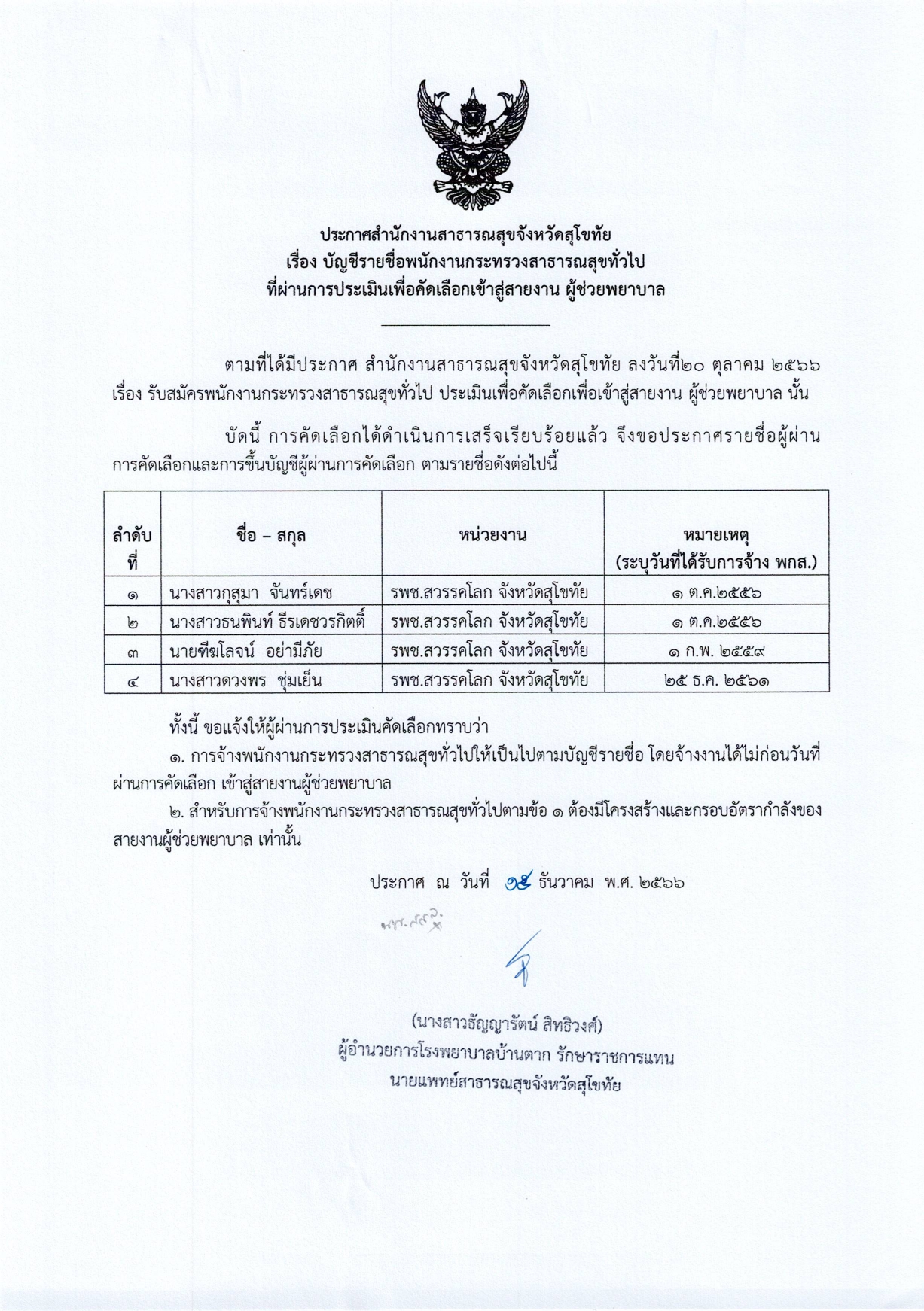 Sawankhalok Hospital : โรงพยาบาลสวรรคโลก